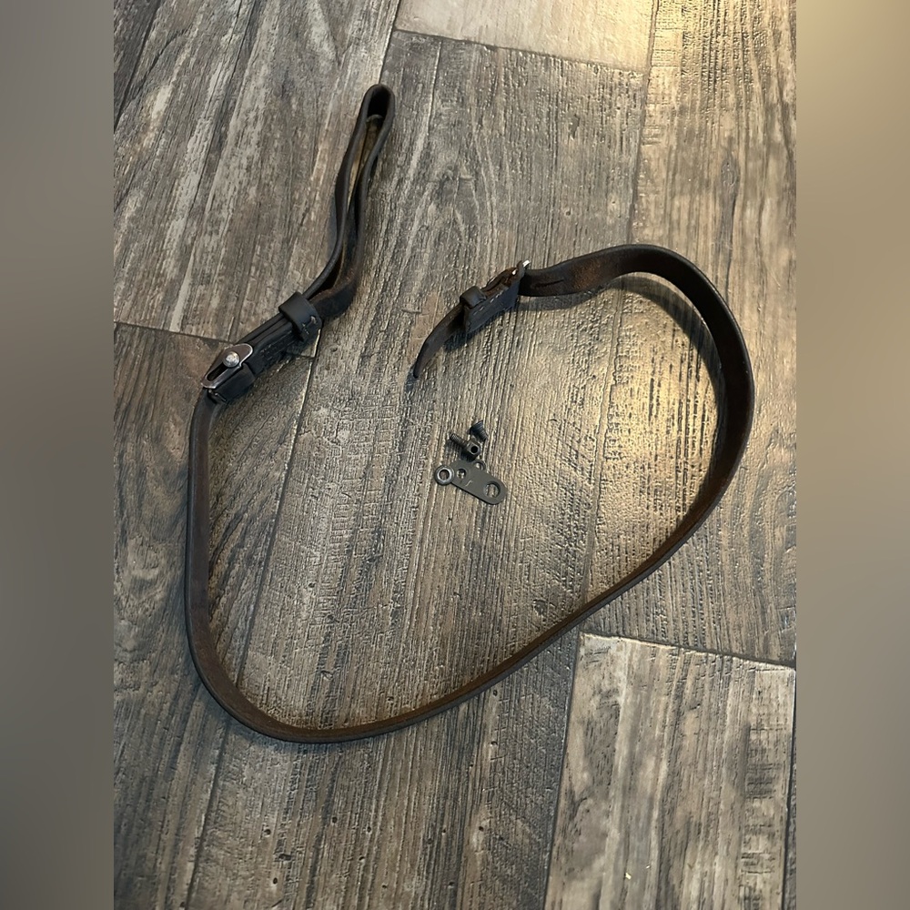 Leather Gun Strap and mounting hardware